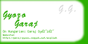 gyozo garaj business card